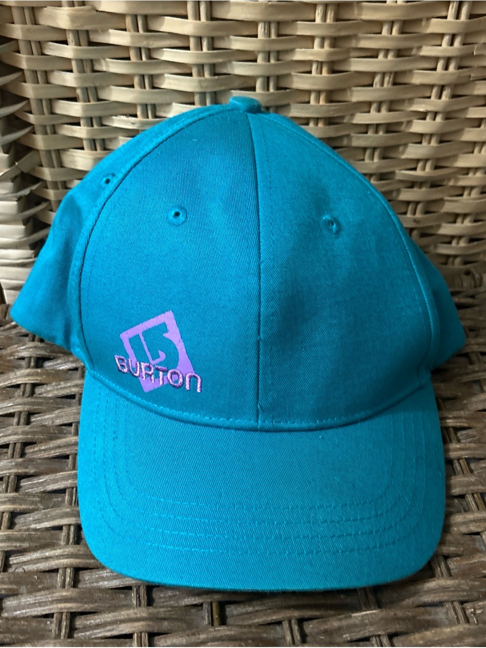 Burton 100% Cotton Teal & Purple Baseball style Hat Unisex